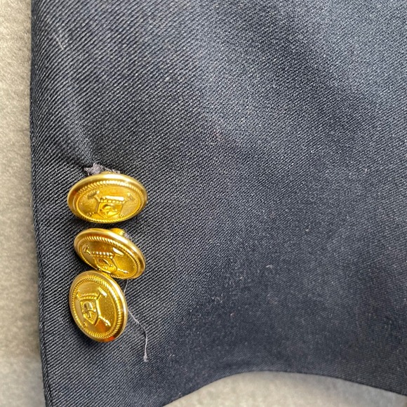 NWT Lauren Ralph Lauren women blazer Blayton navy gold button size 16R classic - Picture 11 of 11